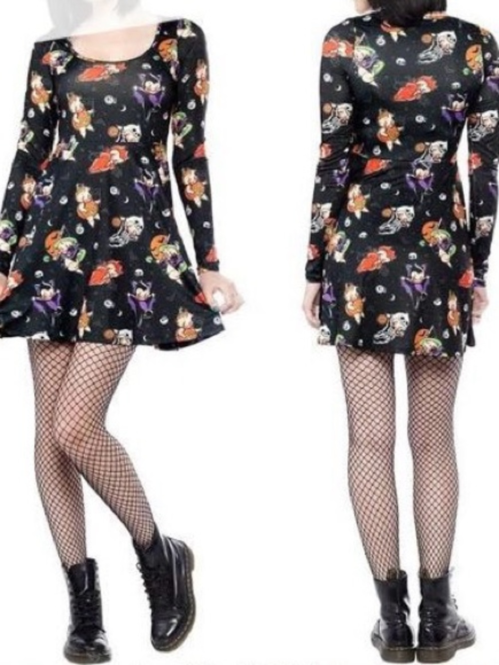 Sourpuss Kewpie Halloween Skater Dress